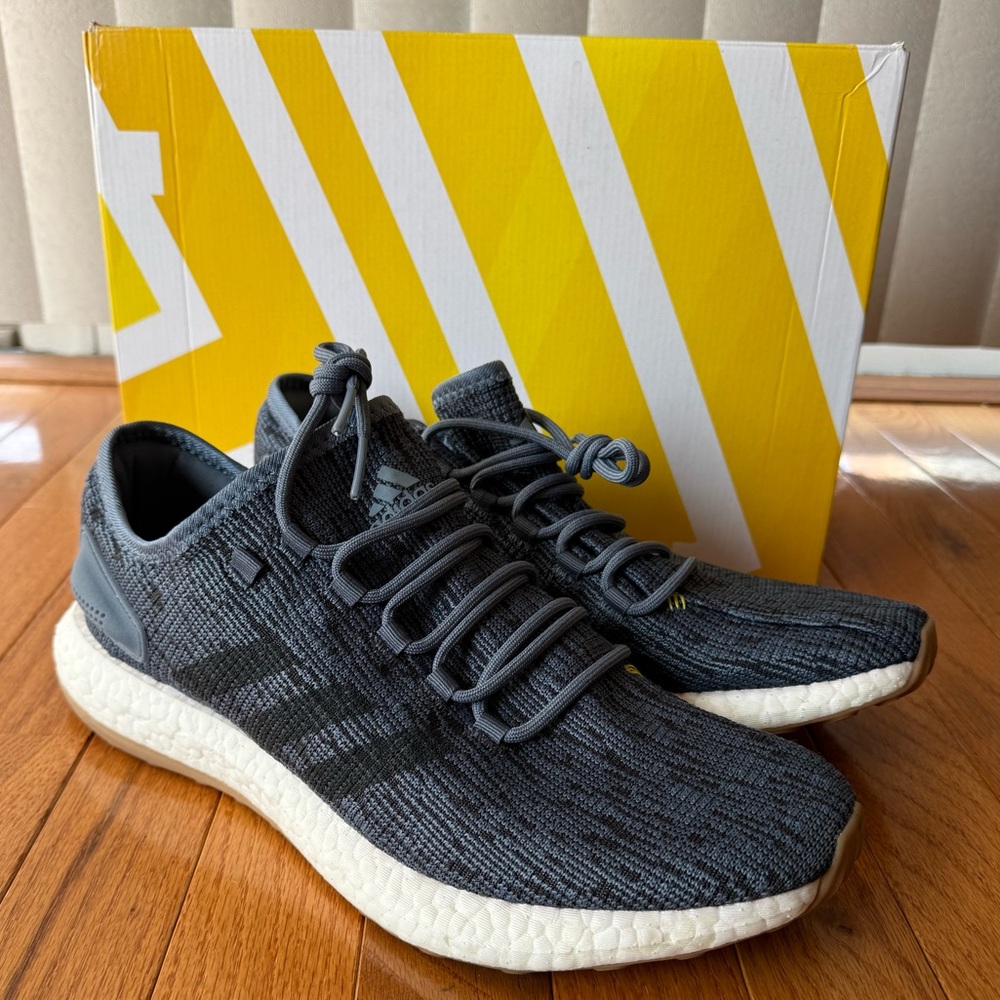 Adidas PureBoost Running Shoes Blue/Black Gum Soles Men’s Size 11.5D